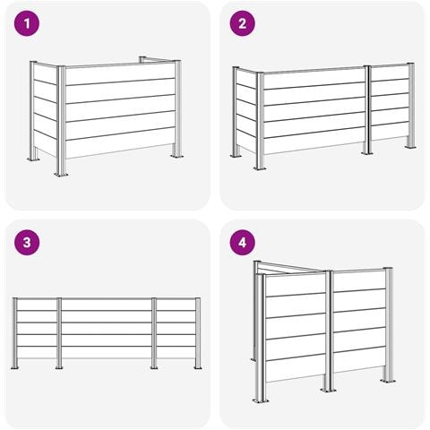 Recinzione Contenitore per Rifiuti Marrone 161 x 85 x 115 cm - Foto 9
