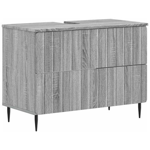 Set di armadietti da bagno in 3 pezzi ZWOLLE Sonoma grigio - Foto 2