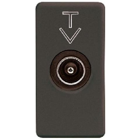 Presa Tv Passante Maschio 5db Nera System Black Gw21386 - Foto 1