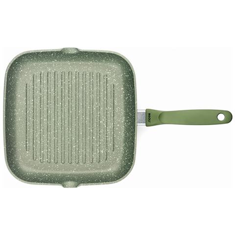 Bistecchiera Per Induzione Con Manico Bakelite Ergonomico Effetto Soft Touch - Misura Cm 26x26 - Foto 1