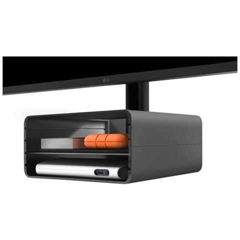 Supporto HiRise regolabile in altezza, con vano portaoggetti per iMac e display Apple - Foto 2