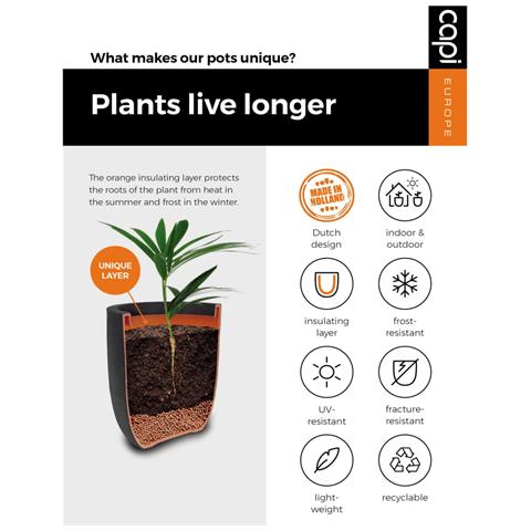 Vaso a Sfera Nature Rib 40x32 cm Nero KBLR270 - Foto 10