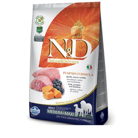 N&d Grain Free Pumpkin Adult Medium / maxi Agnello E Mirtillo: 12 Kg - Foto 1