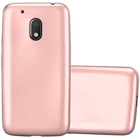 Custodia Compatibile Con Motorola Moto G4 Play In Oro Rosa Metallico - Coperchio Protettivo In Silicone Tpu Flessibile - Foto 1