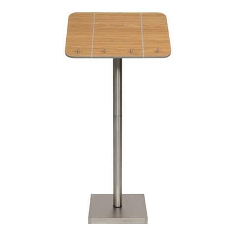 Leggio Portamenù In Legno E Acciaio 115x54x36 Cm Naturale Mcs-115-te - Foto 1