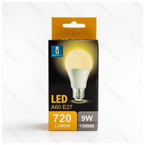 Lampadina Led A5 A60 9w Attacco E27 720 Lumen Color Box 3000k Luce Calda Misura D60h109mm Equivale 72w Incandescenza - Foto 4