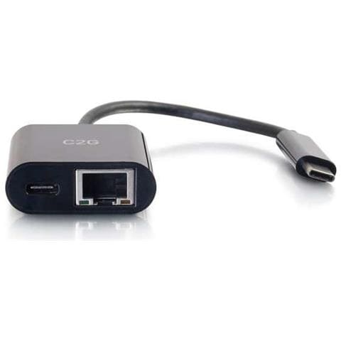 USB-C Ethernet Adapter W / Power Black - Foto 1