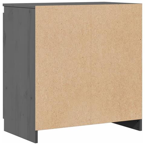 Armadietto Grigio 60x36x65 cm in Legno Massello di Pino - Foto 2