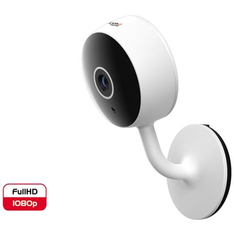 Dom-e Videocamera Mini di Sorveglienza con Risoluzione FullHD Wi-Fi Audio a 2 vie Vivavoce Rilevatore di Movimento Colore Bianco - Foto 2