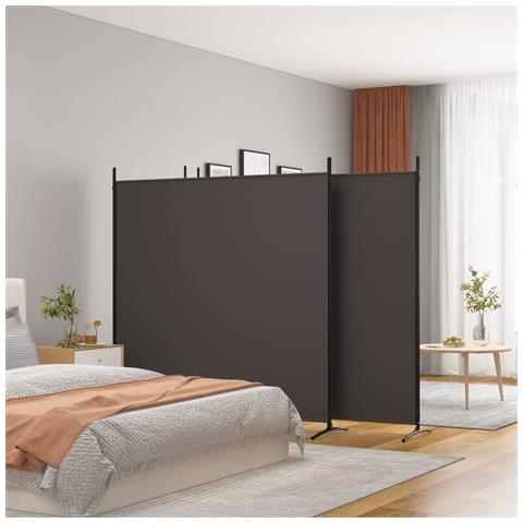 Divisorio A 4 Pannelli Marrone 698x180 Cm In Tessuto - Foto 6