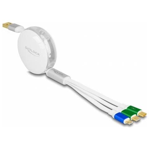 85358 Cavo Usb 1,13 M Usb 2.0 Usb A Usb C /micro-usb B Bianco - Foto 1