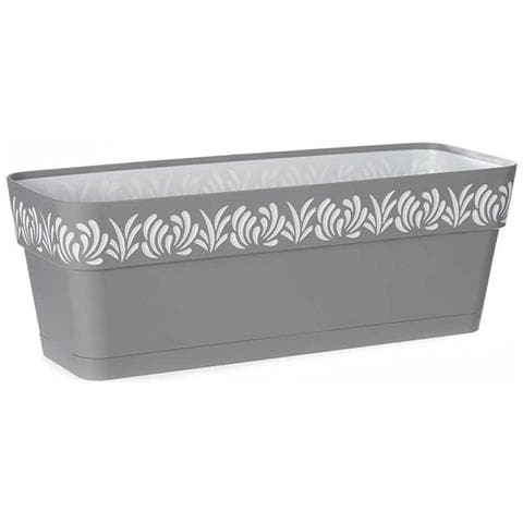Fioriera Auto-irrigante Gaia Grigio Plastica (19 X 17 X 49,5 Cm) - Foto 1