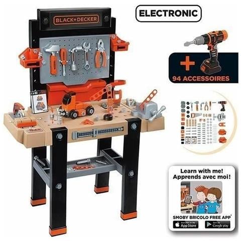 Bancone Da Lavoro Con Attrezzi Smoby Bricolo Ultimate 95 Pezzi 103 X 79 X 39 Cm - Foto 2