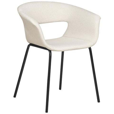 Set Di 2 Sedie Da Pranzo Tessuto Beige Elma - Foto 2