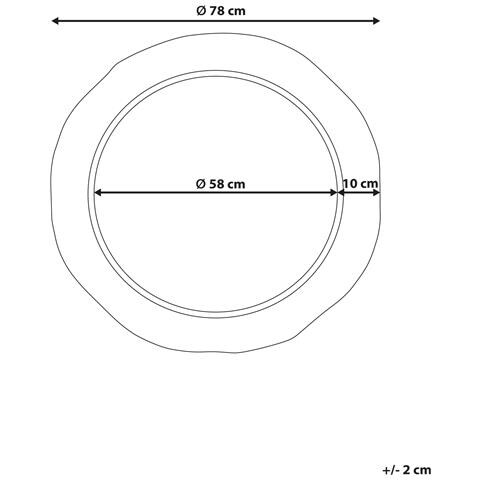 Specchio Mercy 78 Cm 78 Cm Metallo Oro - Foto 5