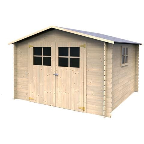 Casetta Garden Wooden Cottage A Doghe In Legno 270x270 Cm Con Finestre Monte Bianco - Foto 1