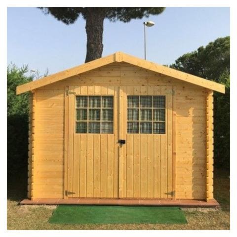 Casetta Garden Wooden Cottage A Doghe In Legno 270x270 Cm Con Finestre Monte Bianco - Foto 2