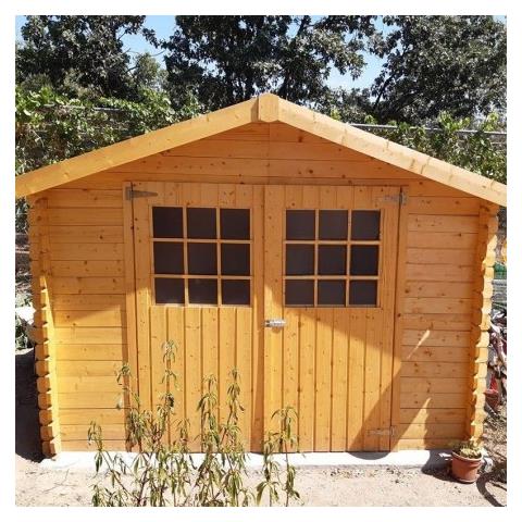 Casetta Garden Wooden Cottage A Doghe In Legno 270x270 Cm Con Finestre Monte Bianco - Foto 8