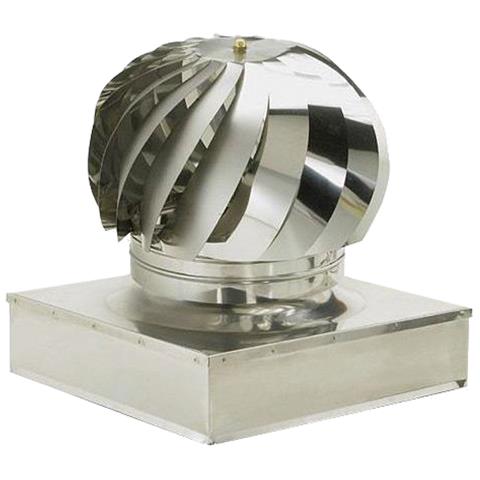 Fumaiolo Comignolo Girevole Quadrato E Rettangolare In Acciaio Inox Con Base Bassa - Base Quadrata 32x32 Cm - Foto 1