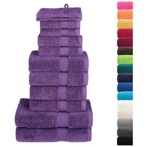 Set Asciugamani Solund 12 Pz Viola 600 Gsm - Foto 2