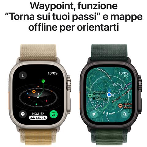 Apple Watch Ultra 2 GPS + Cellular 49mm Cassa Titanio Nero con Nero Ocean Band - Foto 9
