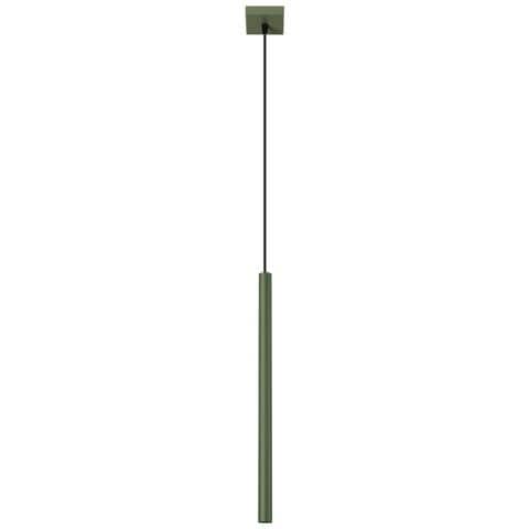 Lampada A Sospensione Pastelo 1 Verde Oliva Sl. 1518 - Moderno Lampada A Sospensione Verde Oliva 114x8x8 Cm - Foto 1