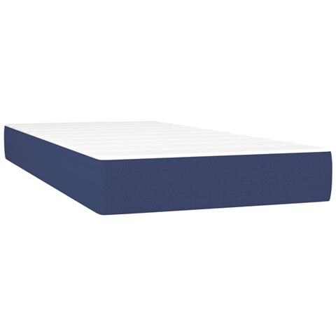 Letto a Molle con Materasso e LED Blu 80x200 cm in Tessuto - Foto 2