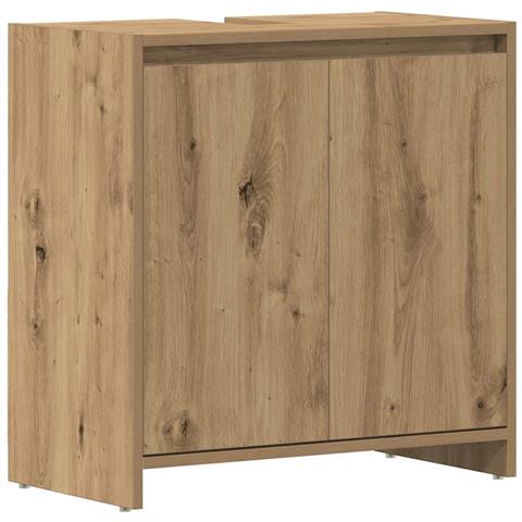 Mobile Lavabo Bagno Rovere Artigianale Legno Multistrato - Foto 2