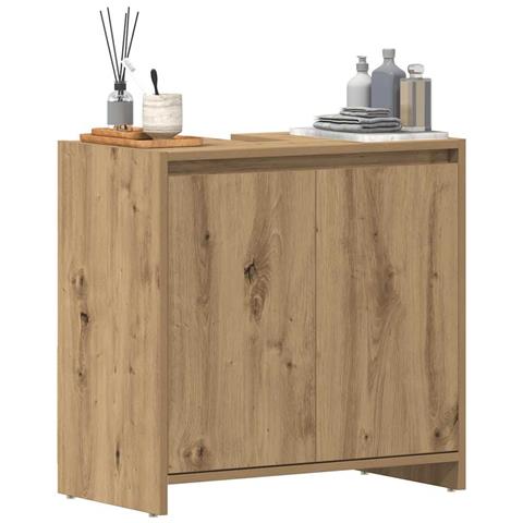 Mobile Lavabo Bagno Rovere Artigianale Legno Multistrato - Foto 1