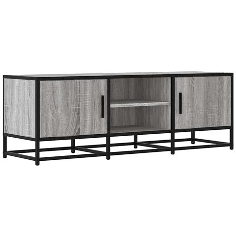 Mobile Tv Grigio Sonoma 120x35x41cm Legno Multistrato E Metallo - Foto 2