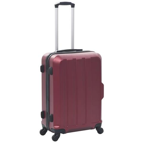 Set Trolley A Custodia Rigida 3 Pz Rosso Vino In Abs - Foto 1