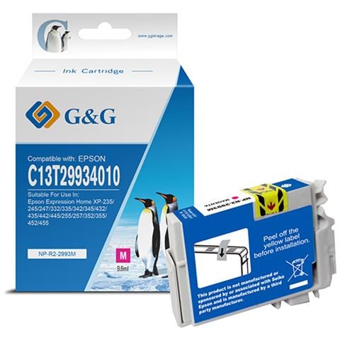 Cartuccia Ink C13T29934010 29XL 9,6 ml Compatibile Epson Magenta - Foto 1