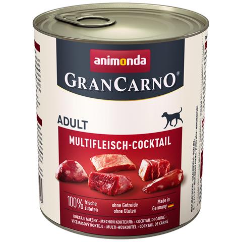 GranCarno multi meat cocktail Manzo, Pollo, Gioco, Cuore, Tacchino Adulto 800 g - Foto 1