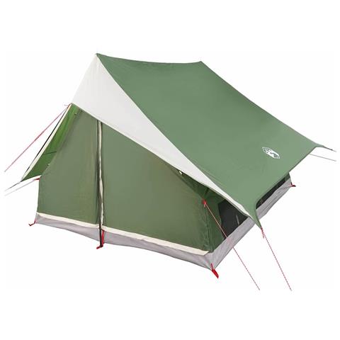 Tenda da Campeggio A-Frame 5 Persone Verde Impermeabile - Foto 1