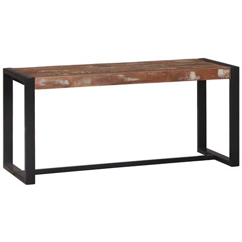 panchina Multicolore 100x35x45 cm Legno Massello di Recupero - Foto 2