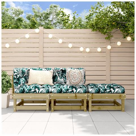 Set Salotto da Giardino 3 pz in Legno Impregnato di Pino - Foto 2