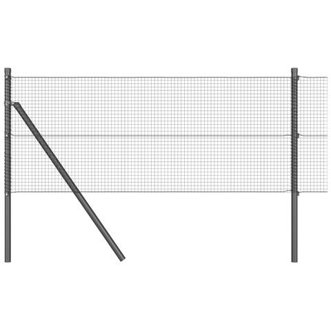 Recinzione in rete saldata con 7 pali grigio 0.4x100 m in acciaio - Foto 1