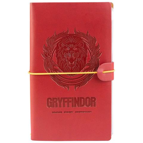 Taccuino Da Viaggio Motivo Grifondoro 12x19.6cm Con Elastico Di Chiusura, Rosso - Foto 1