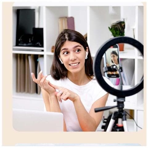 Dispositivo Di Mirroring Dello Schermo Magnetico Wireless E Cablato Per Selfie/streaming Live White - Foto 3