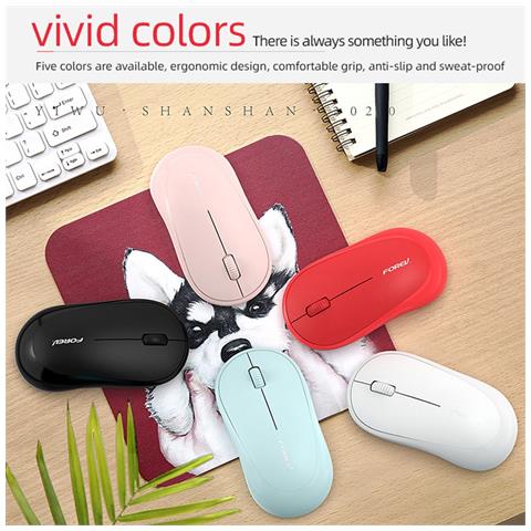 Mouse Wireless Portatile 2.4ghz Con Ricevitore Usb, Mouse Ottico 1200 Dpi Per Laptop Black - Foto 5