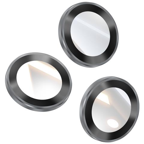 Vetro Temperato Per Fotocamera Per Samsung Galaxy S25 Plus Cornice In Alluminio Antiriflesso, Argento - Foto 2