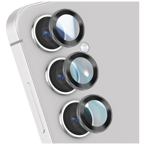 Vetro Temperato Per Fotocamera Per Samsung Galaxy S25 Plus Cornice In Alluminio Antiriflesso, Argento - Foto 1