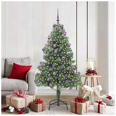 Albero di Natale con 300 LED con supporto Verde 180 cm PVC - Foto 2