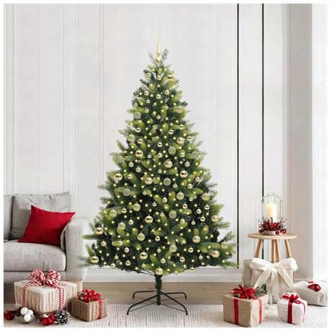 Albero di Natale Artificiale a Cerniera con 300 LED 210 cm - Foto 2