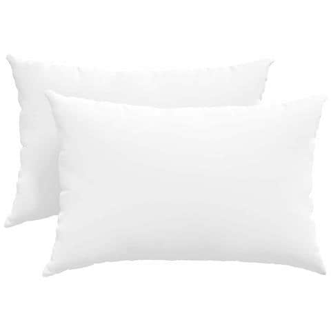 Cuscini da Divano 2 pcs Bianco 60 x 40 cm Tessuto - Foto 1