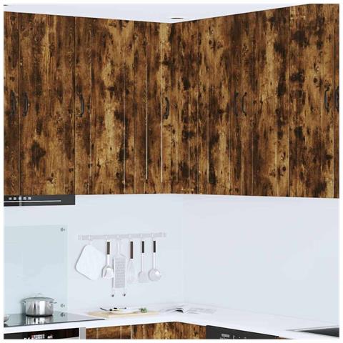 Pensile cucina Rovere fumé 57 x 57 x 100 cm Legno multistrato - Foto 2