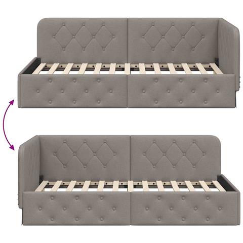 Cornice del letto ad angolo Talpa 90 x 190 cm Tessuto - Foto 9