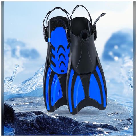 Pinne Da Nuoto Ad Alta Velocità: Pinne Da Snorkeling Ad Alto Rimbalzo Con Cinturino Regolabile White - Foto 2