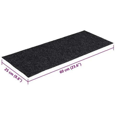Tappetini per scale autoadesivi 30 pz 60x25 cm grigio rettangolari - Foto 8