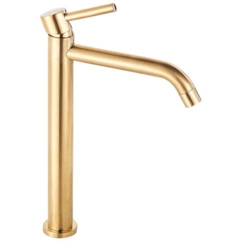 Rubinetto per lavabo da bagno, Blackswan, tipo M141, modello oro lucido, misura 30,7 cm - Foto 1